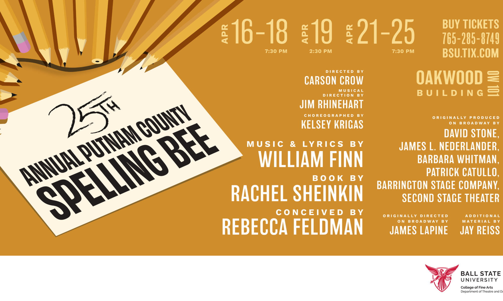 promotional image with event details in white text on a golden background.