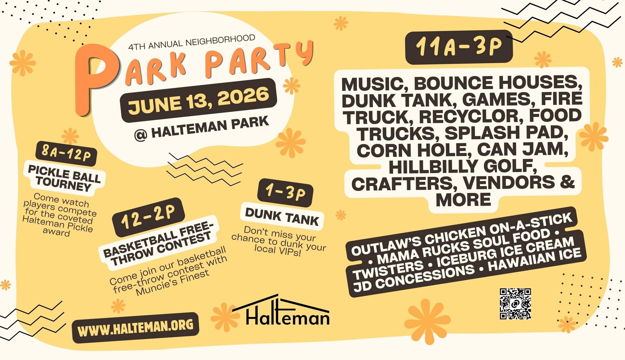 Park Party promotional image containing the the event information listed in the post below