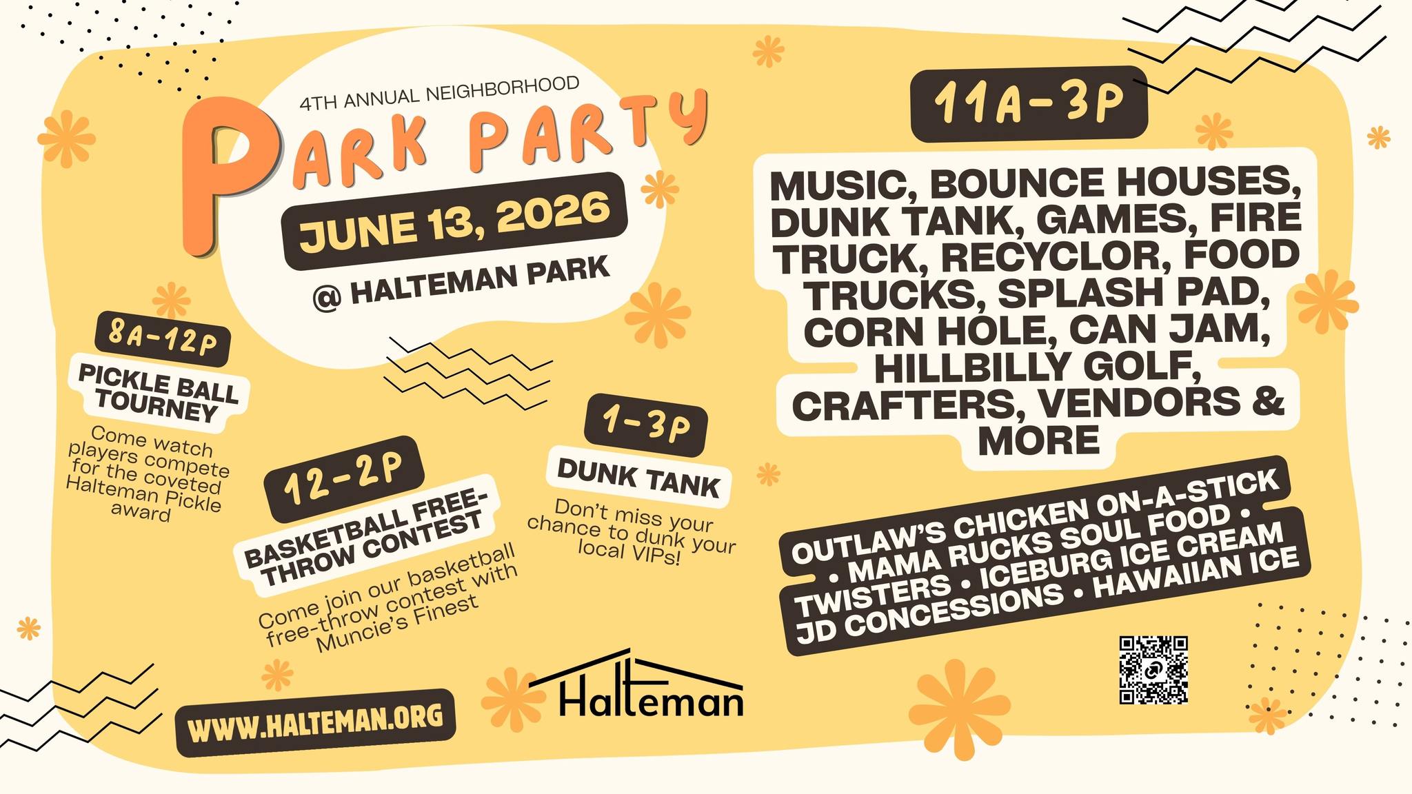 Park Party promotional image containing the the event information listed in the post below