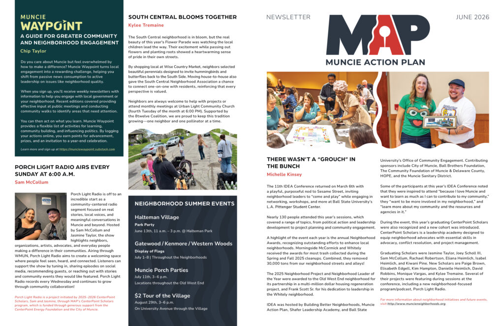 Page 1 of the summer 2026 MAP Neighborhood Newsletter